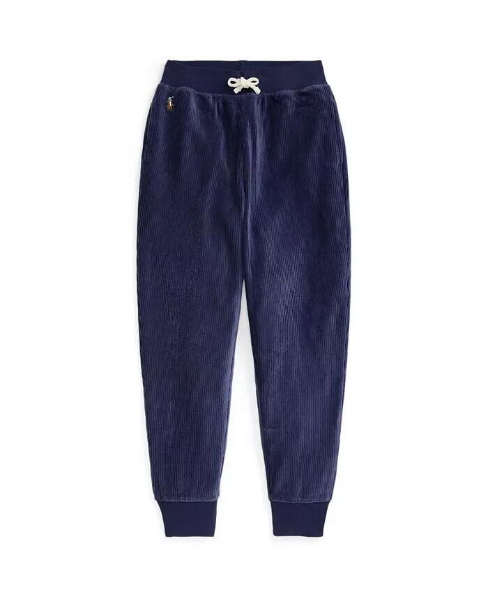 

Вельветовые брюки-джоггеры для больших девочек Polo Ralph Lauren, синий