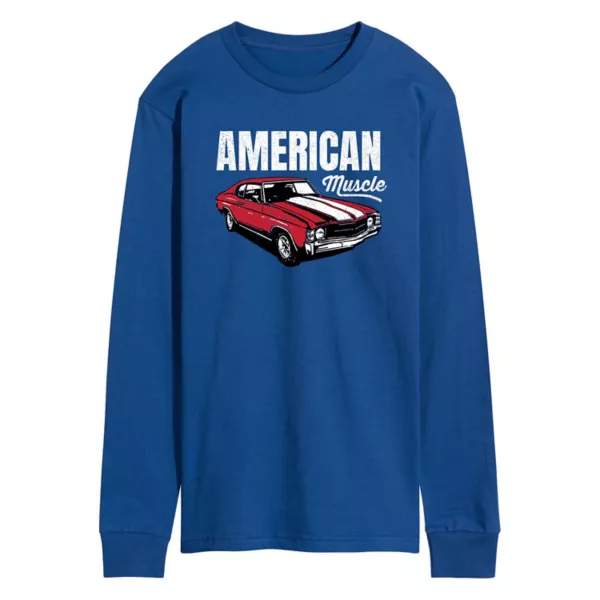 

Мужская футболка с длинным рукавом American Muscle с принтом Licensed Character, синий