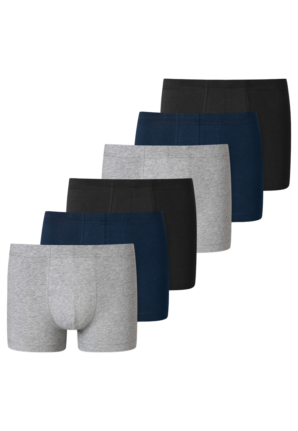 

Трусы Schiesser Retro Short/Pant 95/5 Essentials Organic Cotton, цвет Schwarz/Blau/Grau