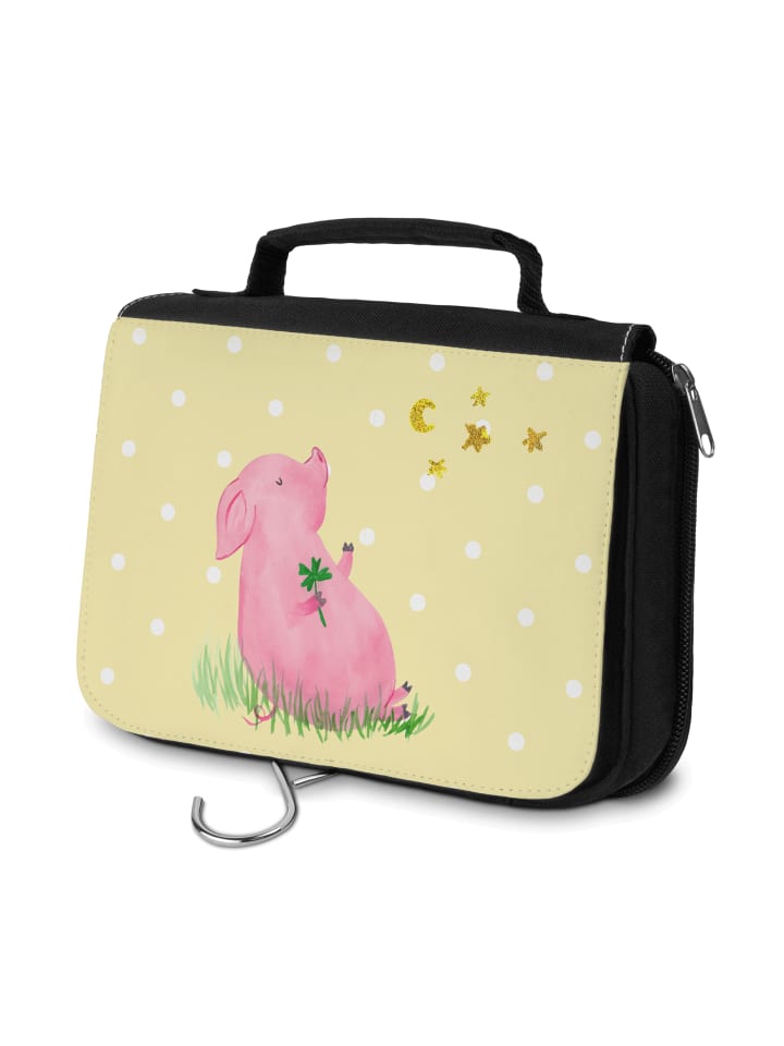 

Mr. & Mrs. Panda Косметичка свинья Удача без слов в пастельно-желтом цвете