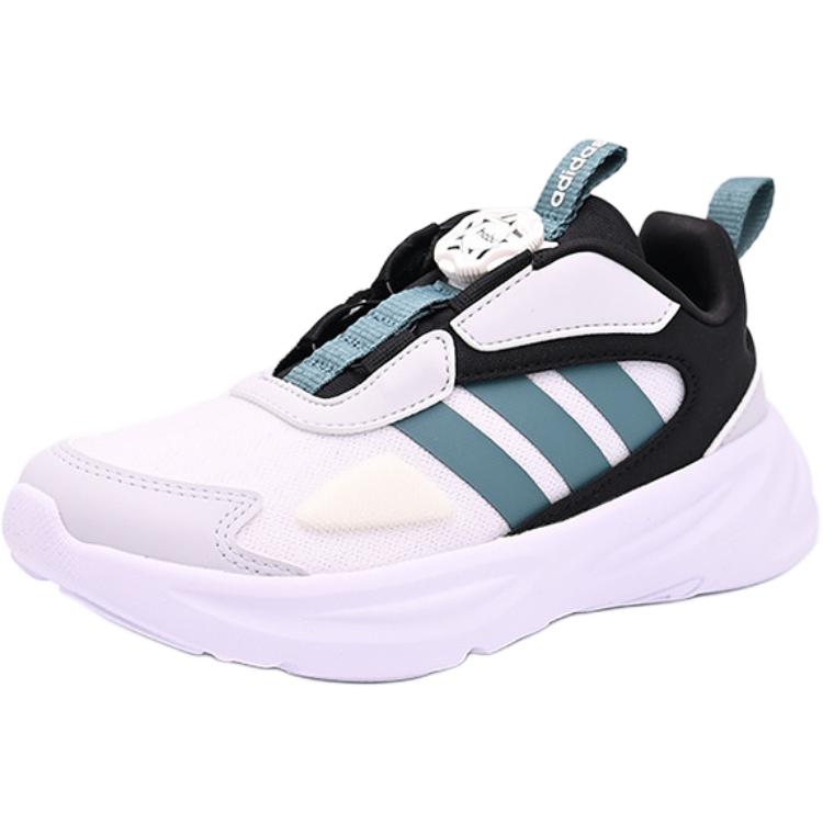 Детские кроссовки с низким верхом, устойчивые к истиранию и скольжению Adidas, белый/зеленый/черный — фото 3