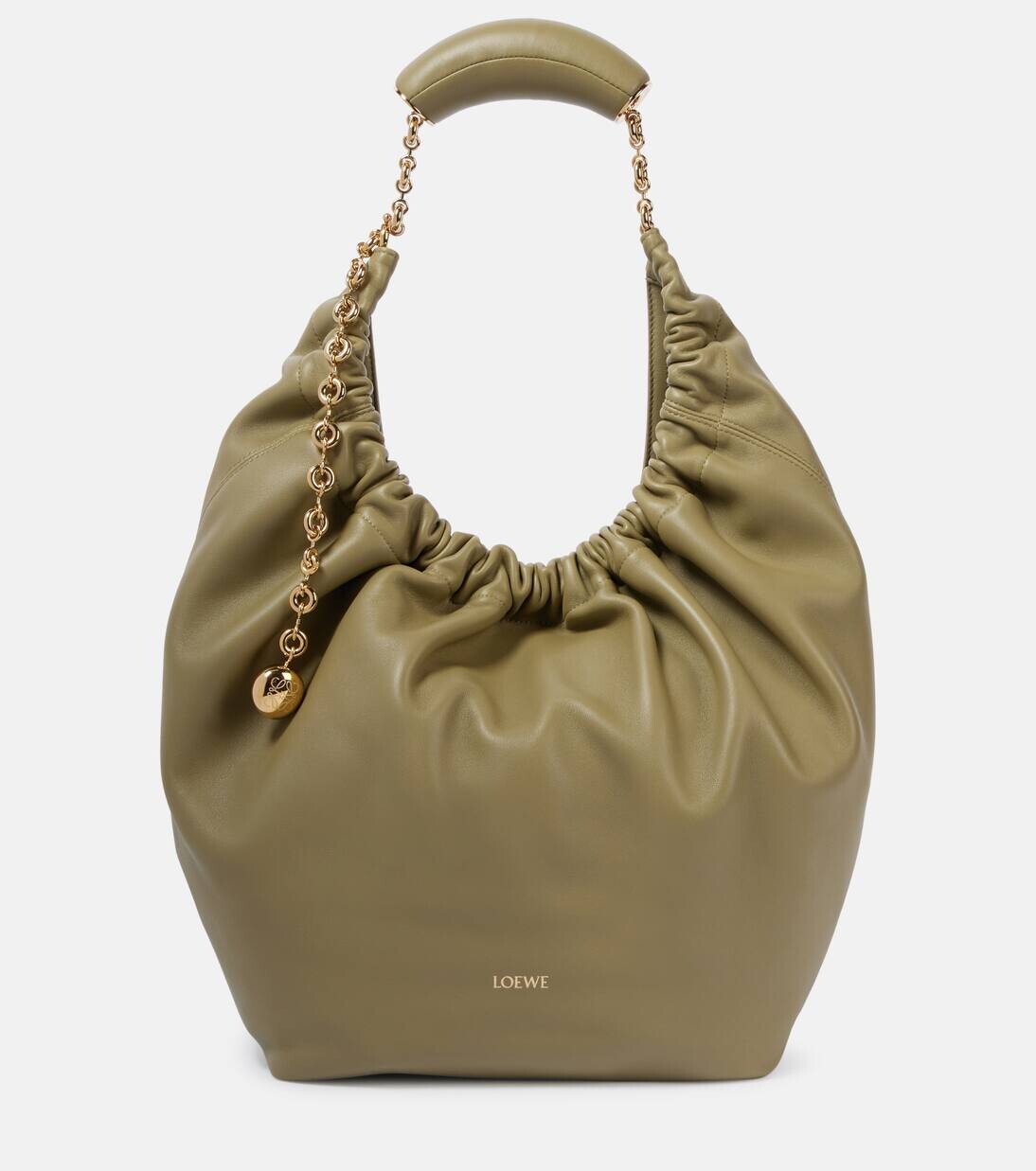 

Кожаная сумка через плечо Squeeze Medium Loewe, цвет eucalyptus green