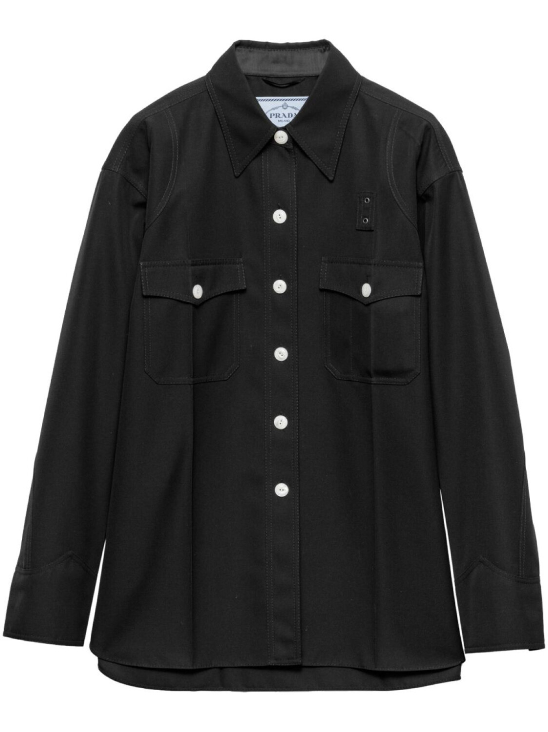 

Prada шерстяное пальто, черный