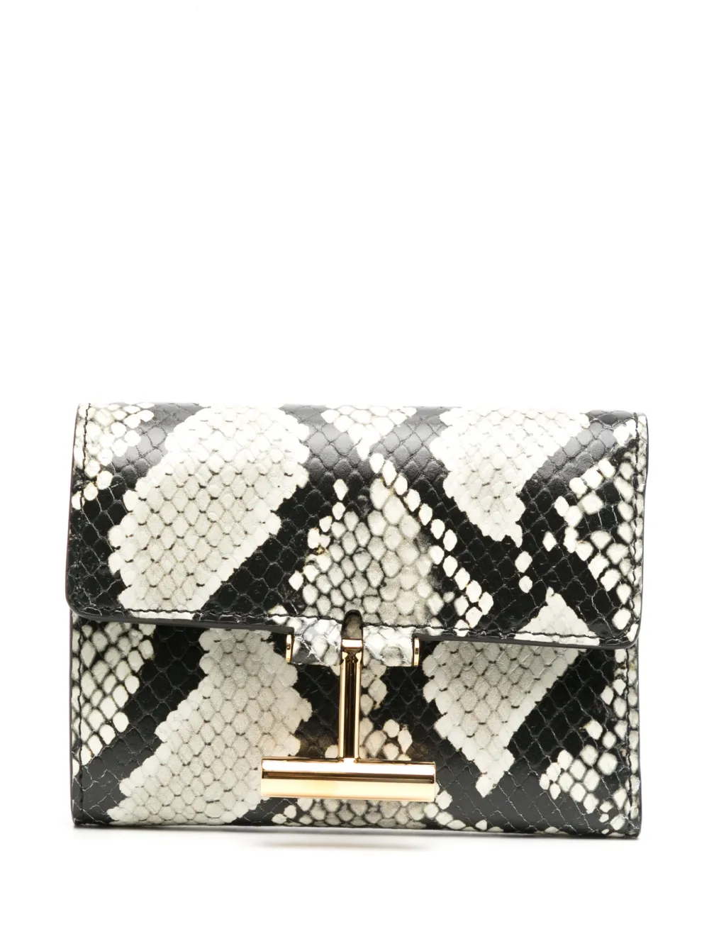 

Кошелек со змеиным принтом TOM FORD, черный