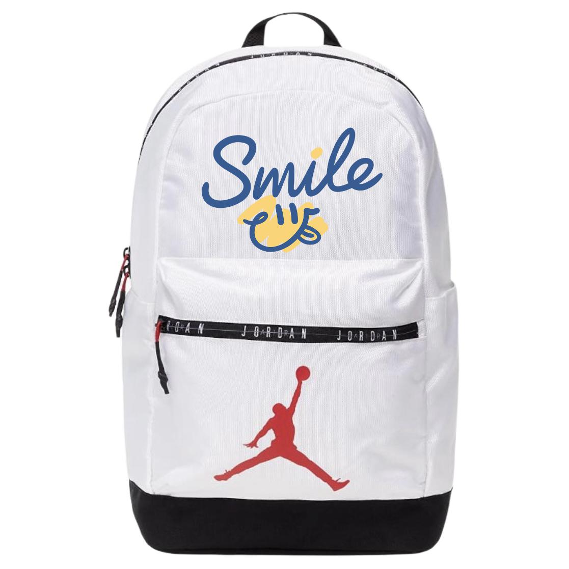 

Jordan Полиэстеровый рюкзак обычный унисекс белый, Smile