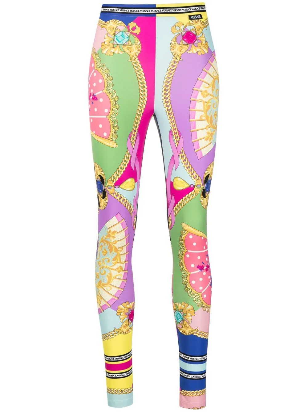 

Легинсы с графичным принтом Versace, розовый