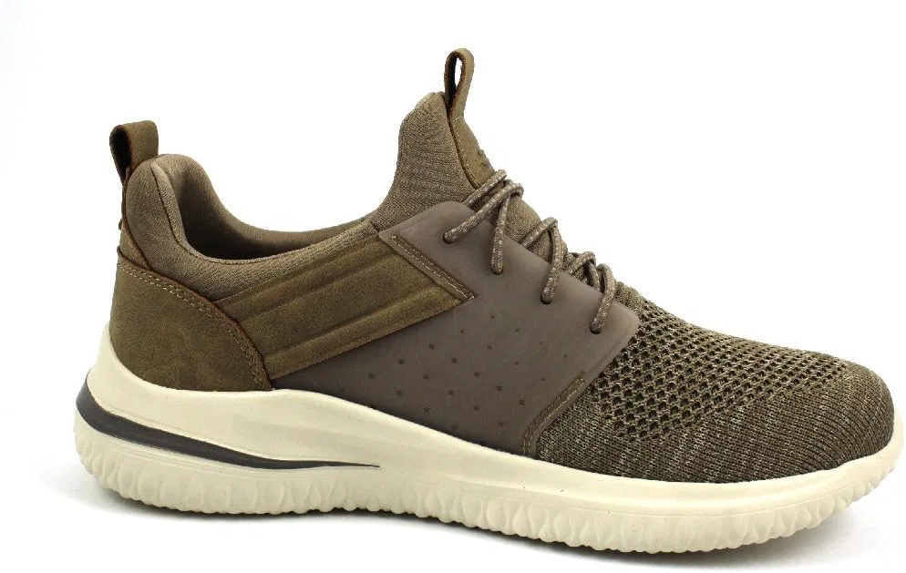 Кроссовки модные Skechers Delson 3.0 Cicada, хаки — фото 4