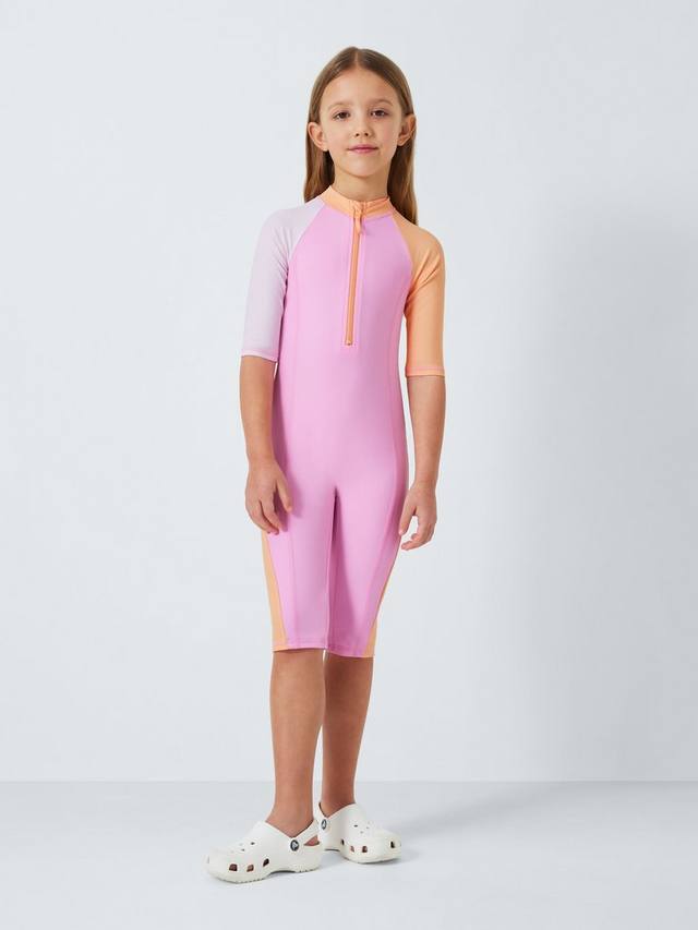 

Детский купальник Sunpro с цветными блоками John Lewis, Pink
