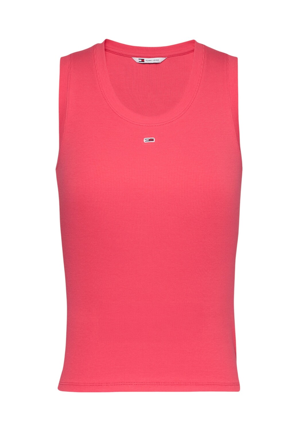 

Топ женский Tommy Jeans хлопковый без рукавов, коралловый