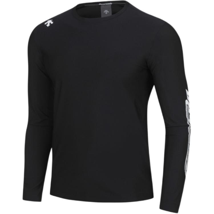 

Футболка мужская с круглым вырезом, умеренный прямой крой DESCENTE, черный