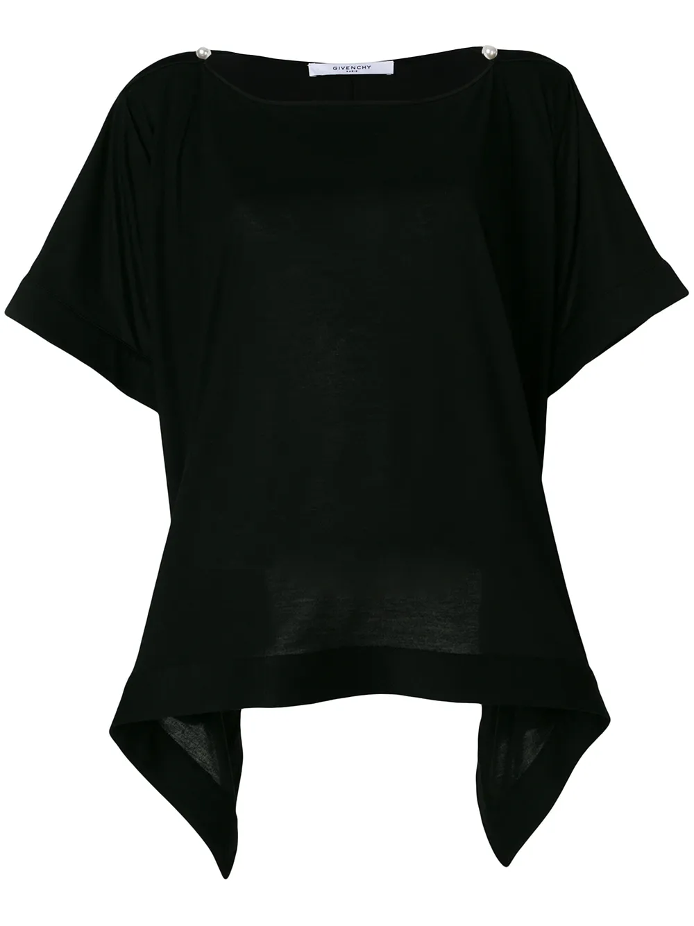 

Футболка с драпировкой Givenchy, черный