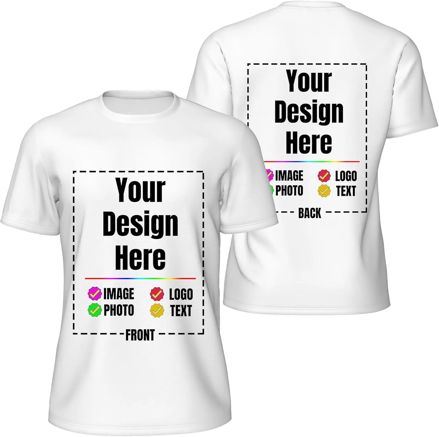 Футболка Custom Cotton для мужчин и женщин с индивидуальным дизайном