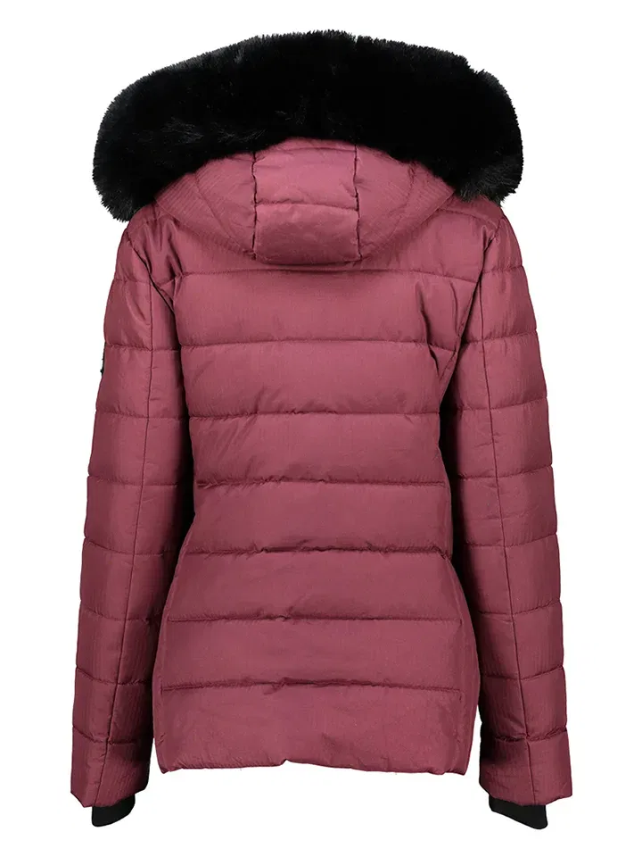 Стеганая куртка с капюшоном Geographical Norway, бордовый — фото 2
