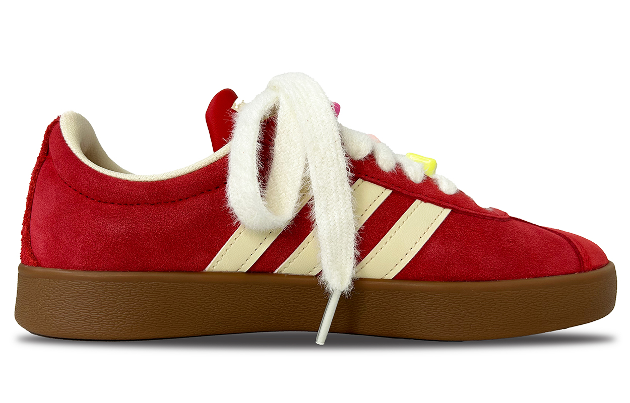 Adidas Кроссовки для скейтбординга Vl Court Classic, устойчивые к истиранию, легкие и дышащие, низкие, унисекс, красные — фото 4