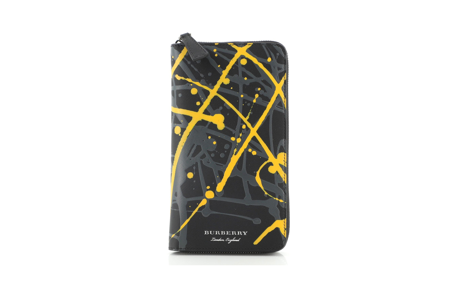 

Burberry Кожаный мужской кошелёк чёрный с жёлтым