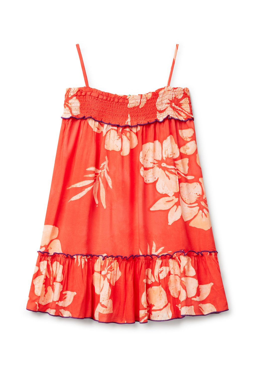 

Повседневное платье FLOWY WITH FLOWER PRINT United Colors of Benetton, оранжевый