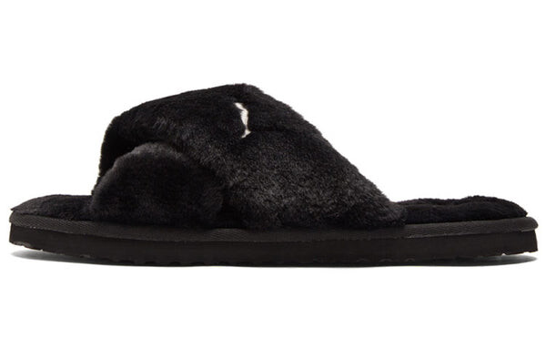 Тапочки fluff x strap slide 'black' Puma, черный — фото 2