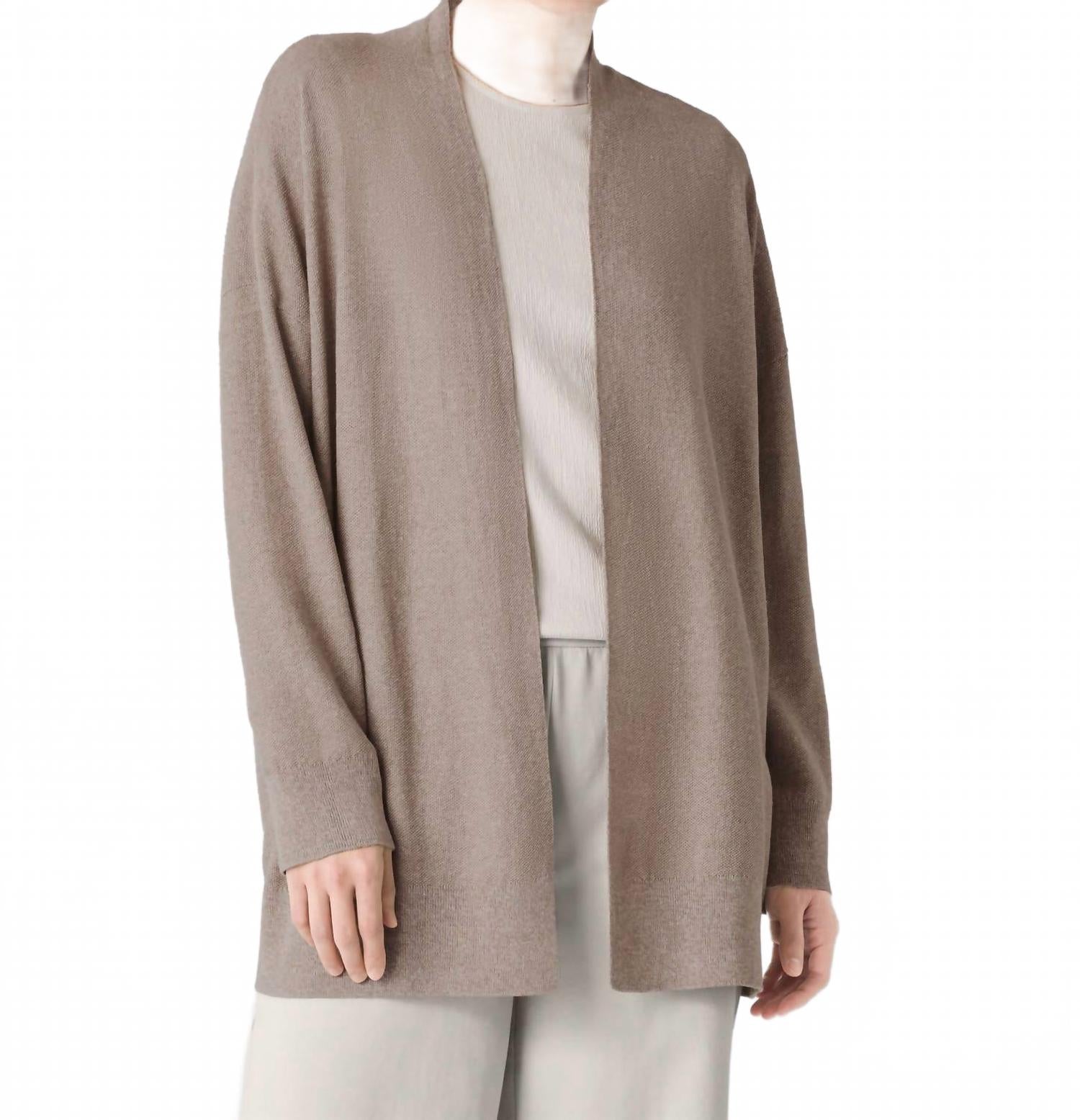 

Длинный кардиган цвета какао Eileen Fisher, Cocoa