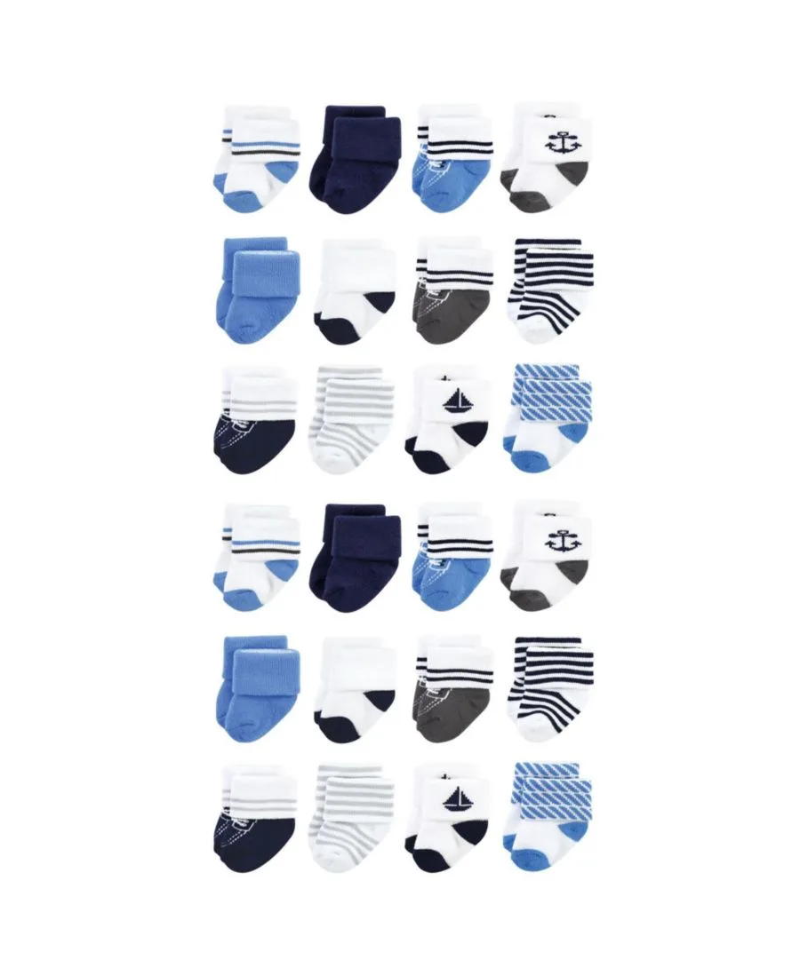 Набор из 24 комфортных махровых носков Hudson Baby, Nautical