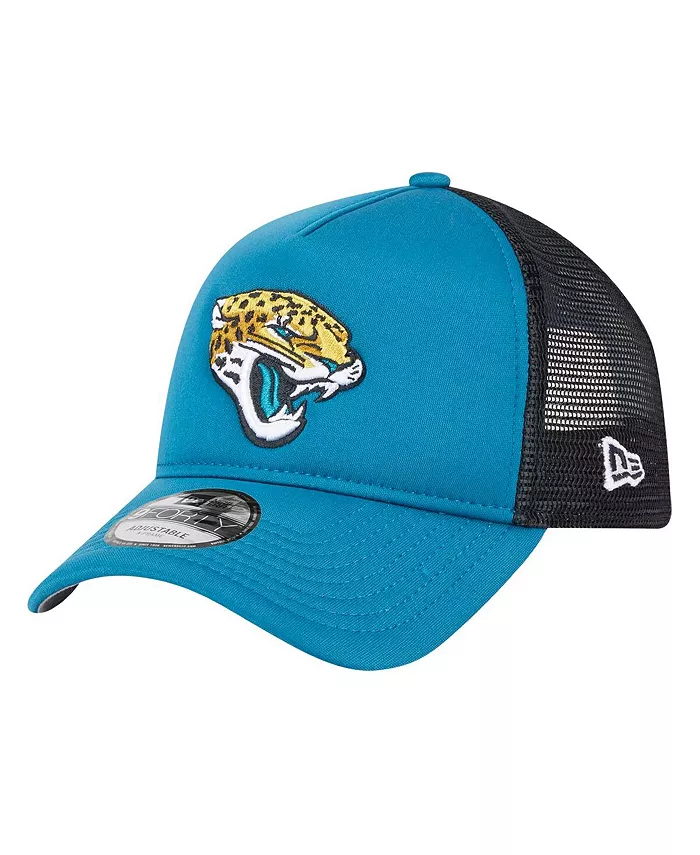 

Регулируемая кепка Trucker 9FORTY с А-образной рамой для больших мальчиков и девочек сине-зелёного цвета Jacksonville Jaguars New Era