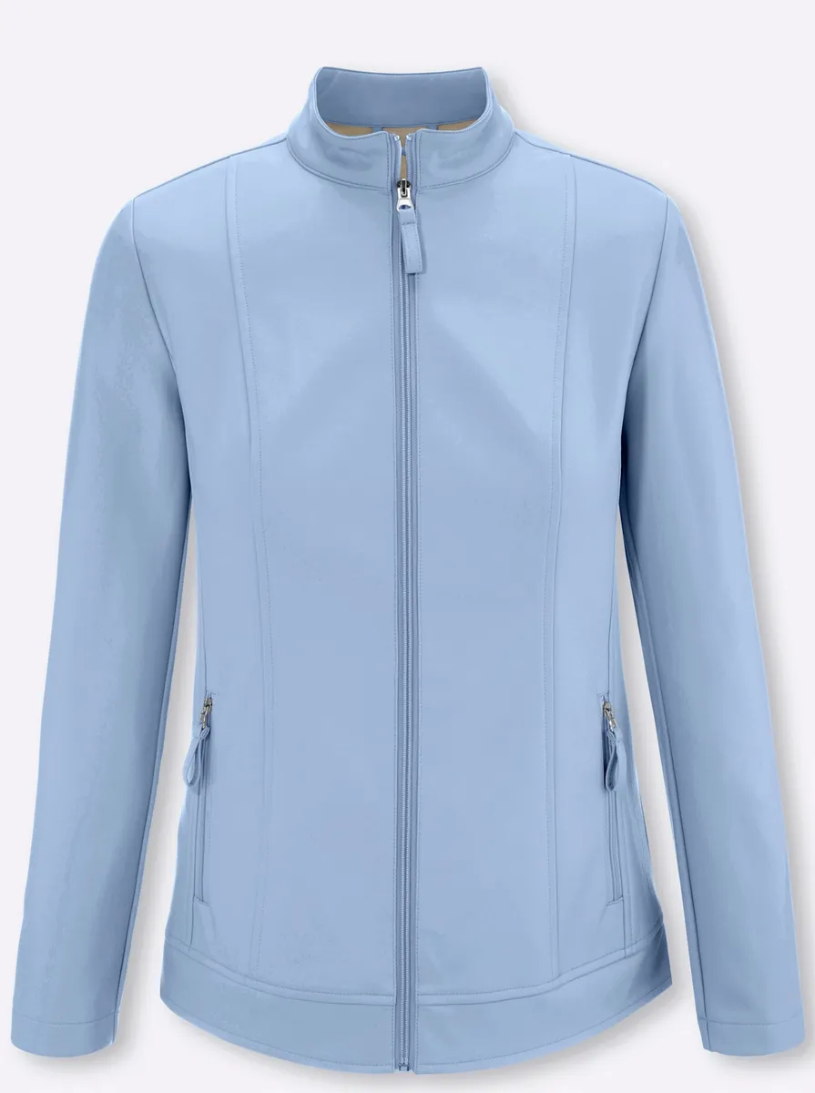 

Куртка из искусственной кожи Classic Basics, без капюшона, синий