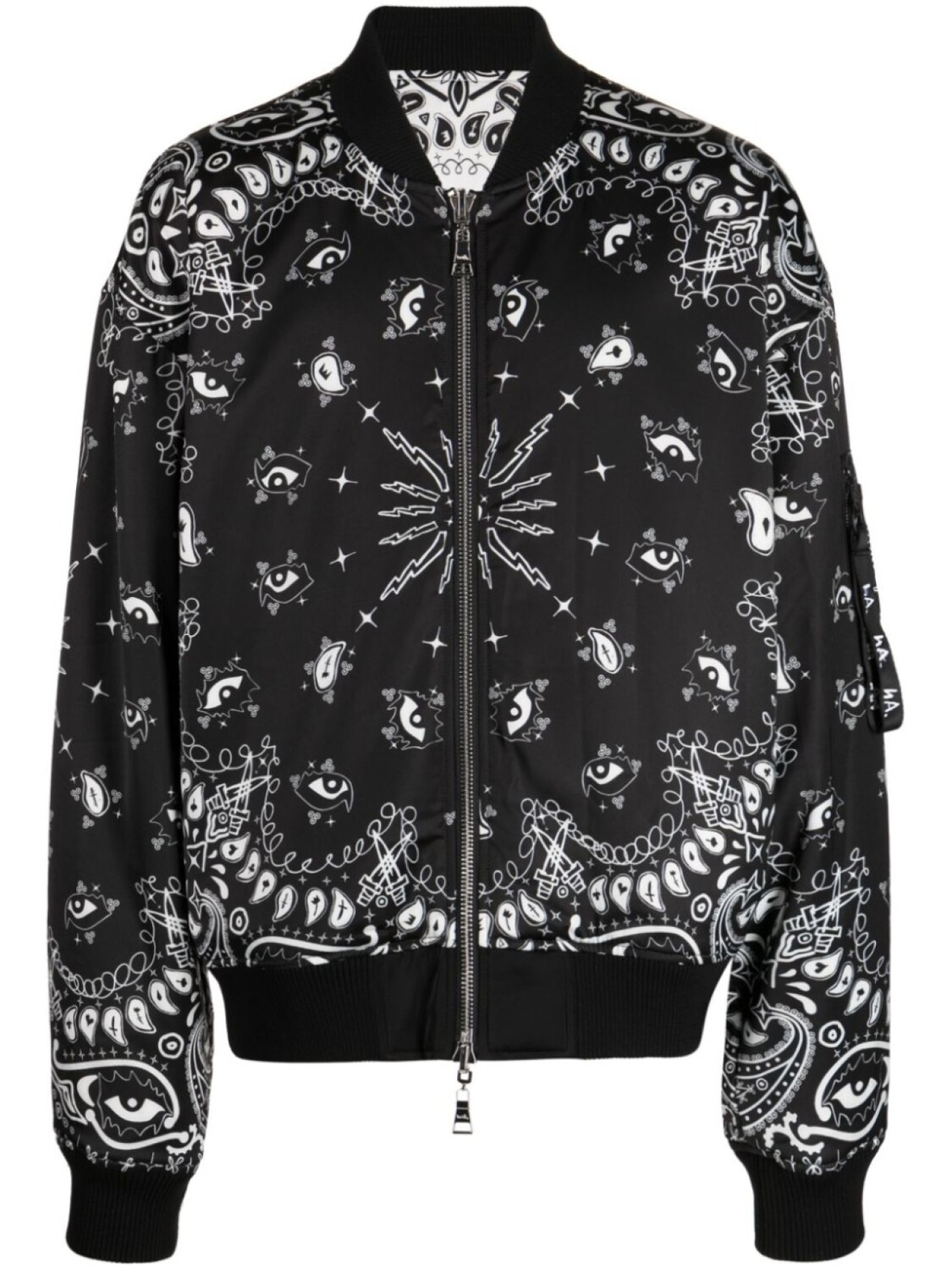 

Haculla paisley-print reversible bomber jacket, черный