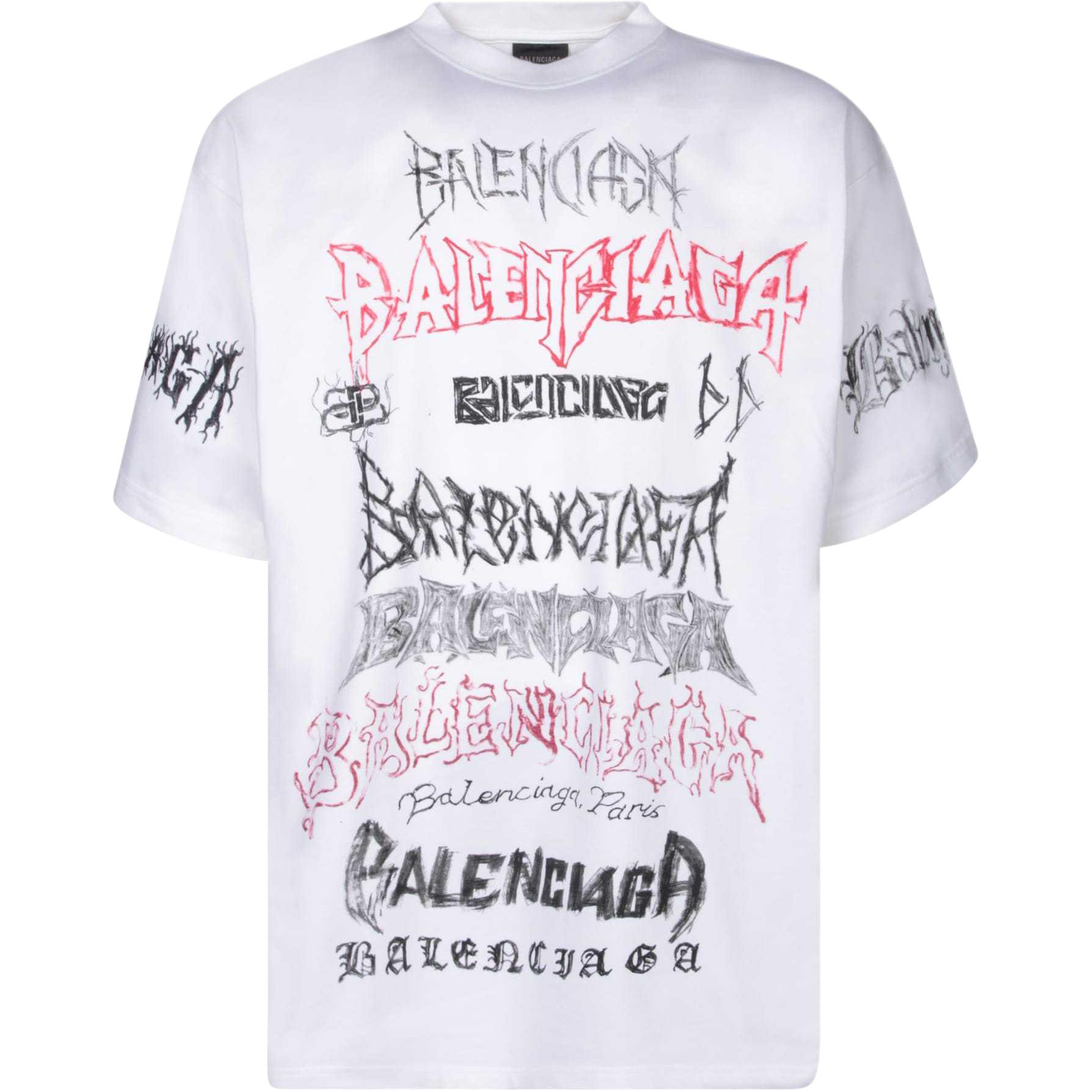 

Футболка SS24 свободного кроя мужская белая Balenciaga