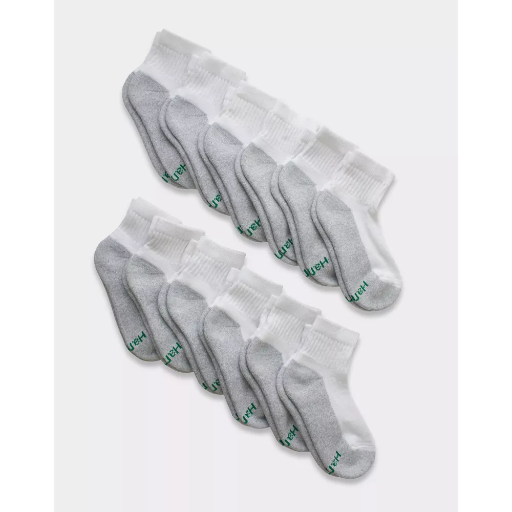 

Носки Hanes Boys' 12pk с мягкой подошвой для занятий спортом, цвет White