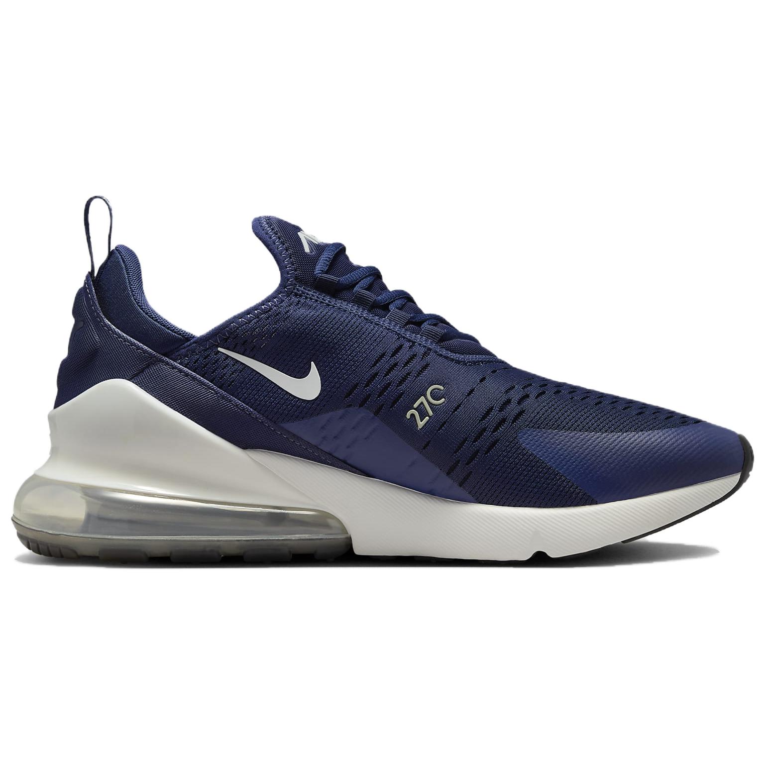 Nike Air Max 270 Midnight Navy Black Jade Horizon White, Midnight Marine Blue/Black/Jade Green/White — фото 2