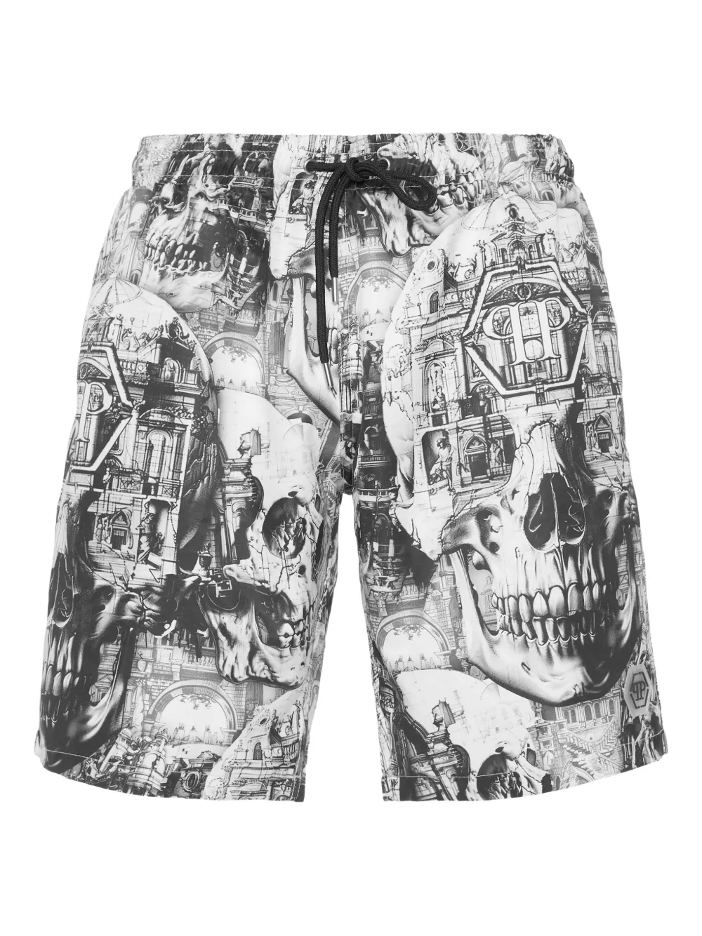 

Плавки-шорты с графичным принтом Philipp Plein, черный