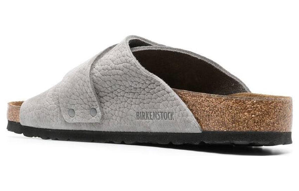 Тапочки kyoto nubuk leather ' desert buck whale gray' Birkenstock, серый — фото 3