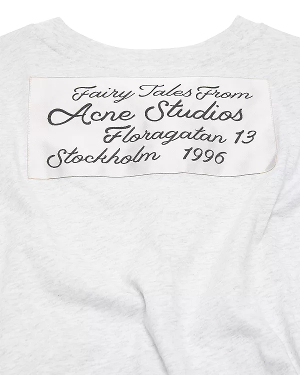 Футболка с объемным низом Acne Studios, серый — фото 3