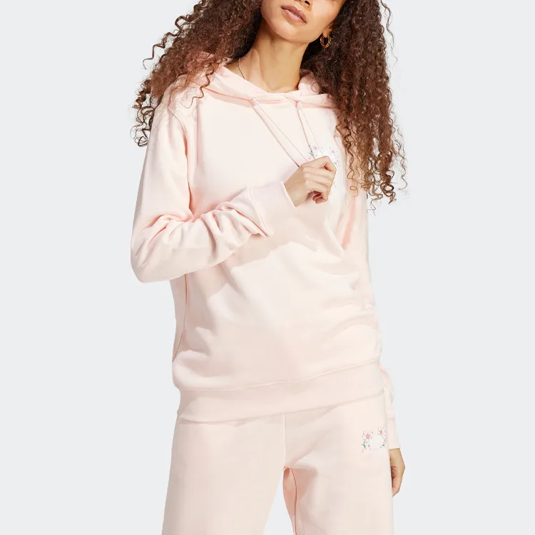 Худи с логотипом из хлопка Adidas Originals, Ice Crystal Pink — фото 4