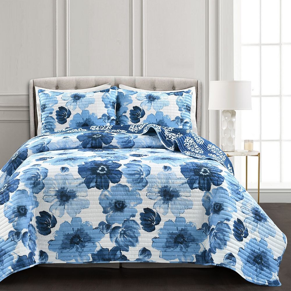 

Комплект одеял Lush Decor Leah, цвет Navy White