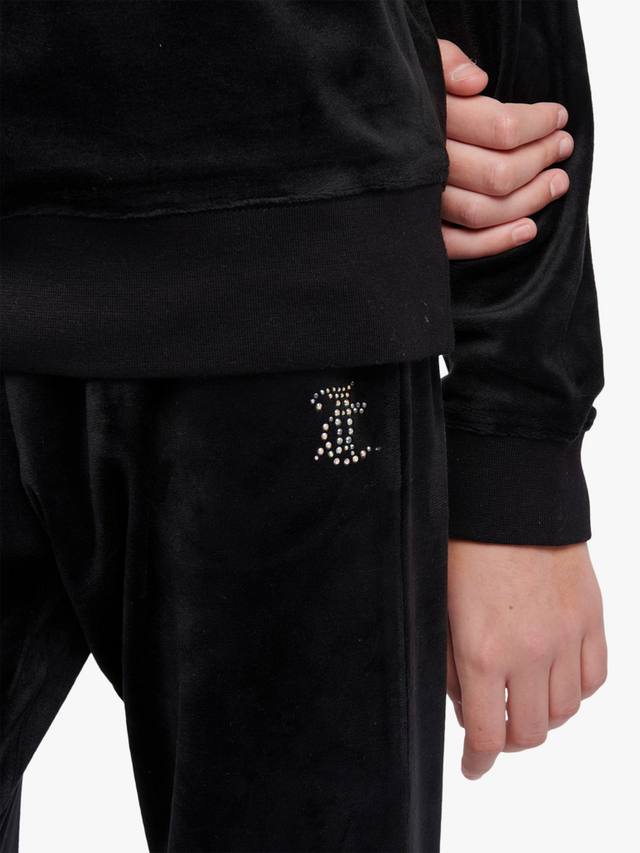 Детские зауженные джоггеры капри Juicy Couture, Jet Black — фото 4