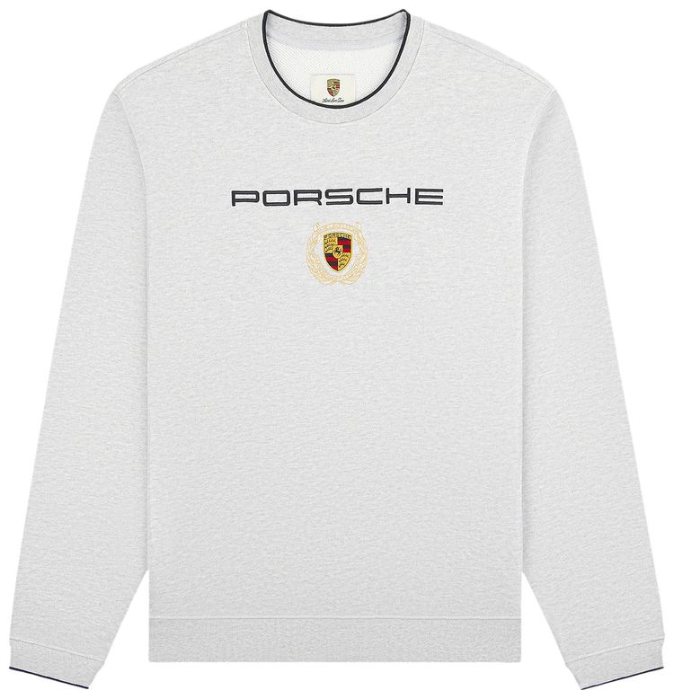 

Свитшот Aimé Leon Dore x Porsche с вышитым круглым вырезом, серебряный