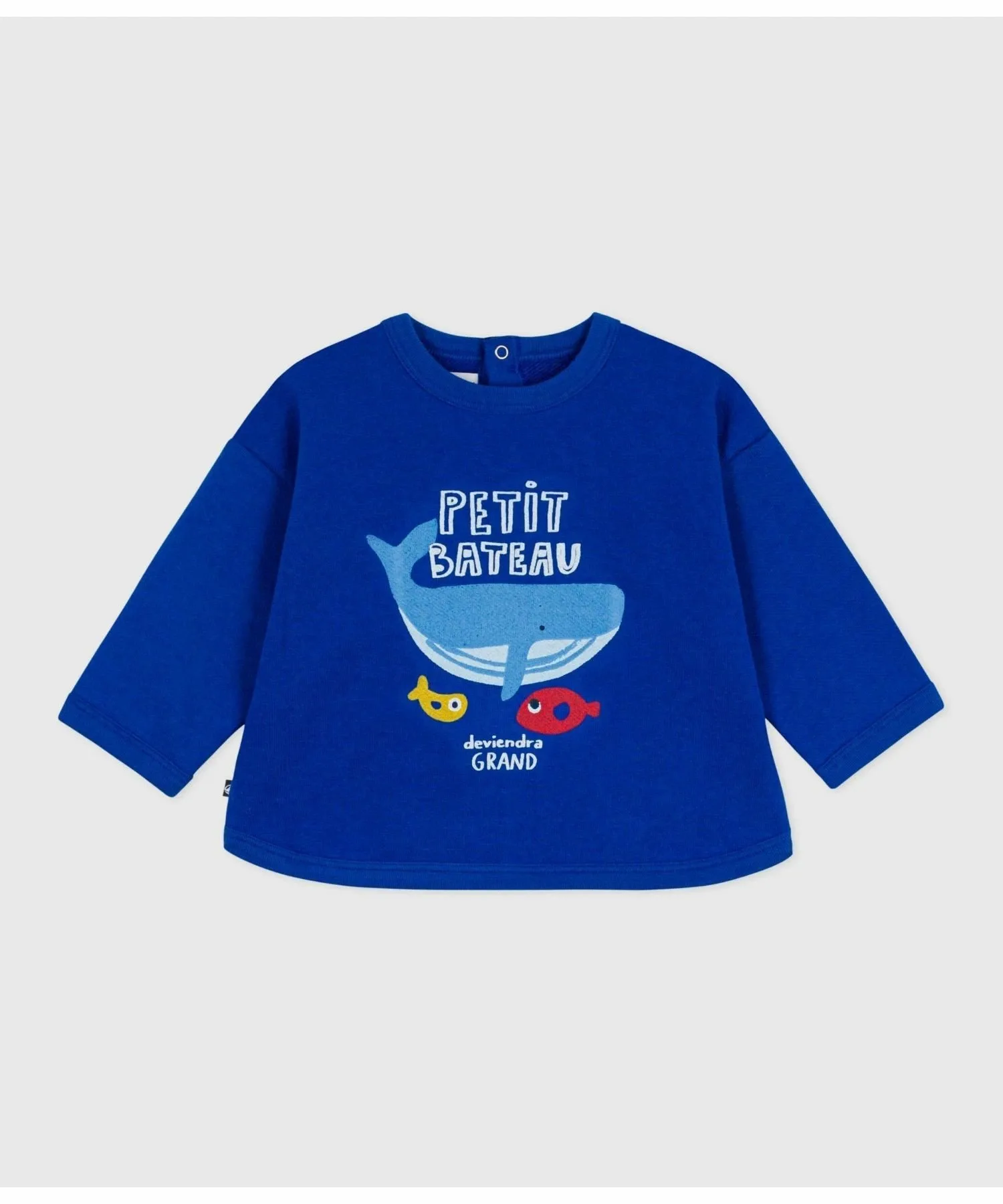 Пуловер из толстовки PETIT BATEAU, Royal Blue — фото 4