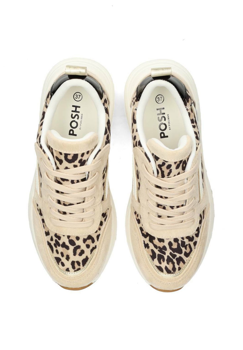 Низкие кеды KIKI SNEAKERS Posh by Poelman, коричневый — фото 3