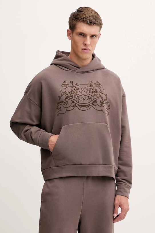 

Хлопковая толстовка RIPNDIP Puma, коричневый