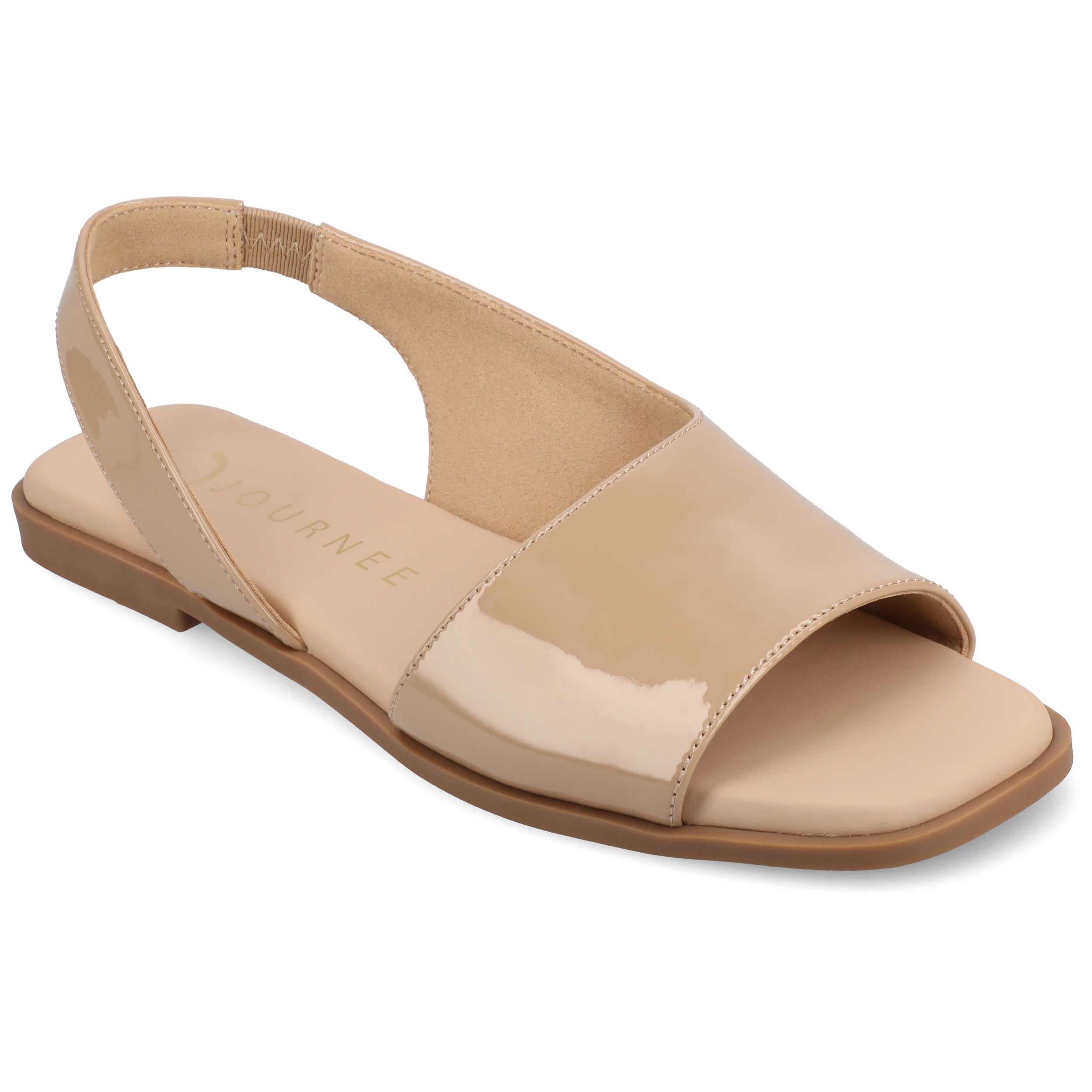 Женские сандалии Brinsley от Journee с широкой колодкой Journee Collection, Patent/Nude