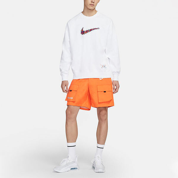 Толстовка Nike MENS Sportswear Casual Sports Crew-neck White, белый — фото 3