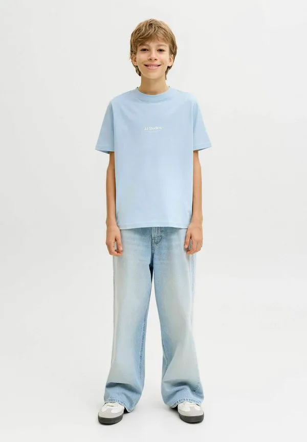 Футболка jjesoho с круглым вырезом, базовая футболка noos. Jack & Jones Junior, Celestial Blue