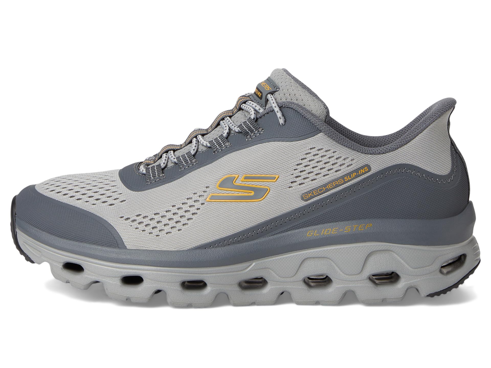 Кроссовки SKECHERS Glide-Step Sole Hands Free Slip-in, цвет Gray — фото 4