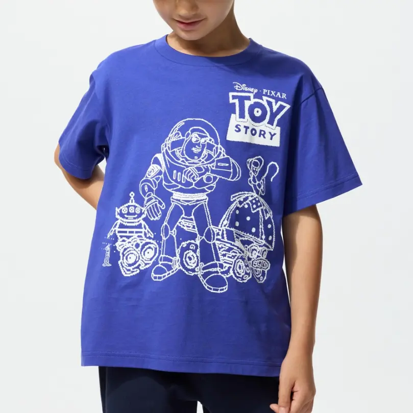 Футболка Toy Story, Collaboration, для детей 3-7 лет UNIQLO, синий — фото 3