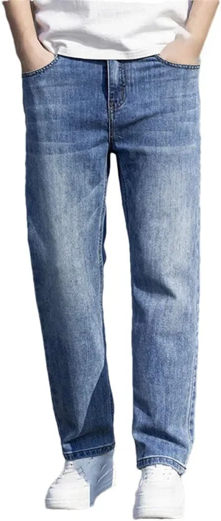 Джинсы прямые Relaxed Fit, Синий