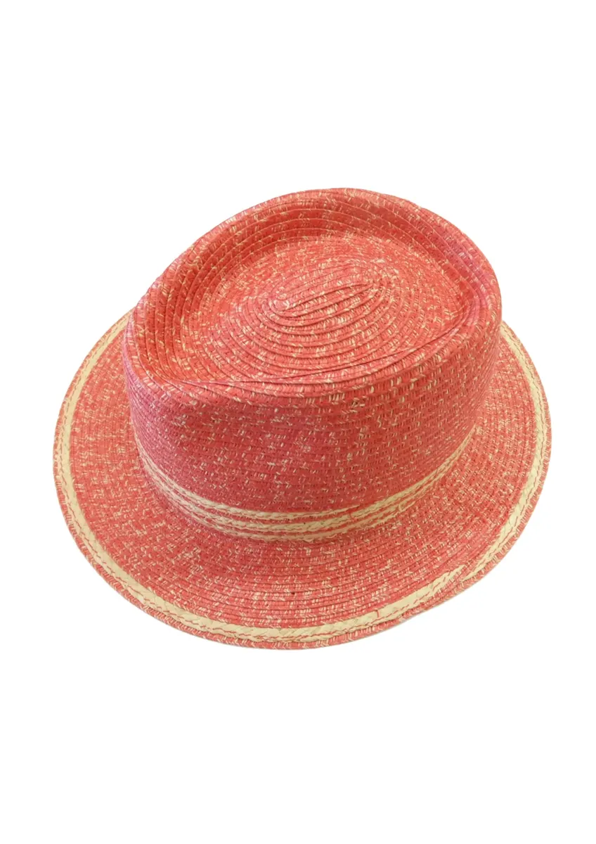 

Соломенная шляпа Чаплино, меланжевая Chaplino, красный
