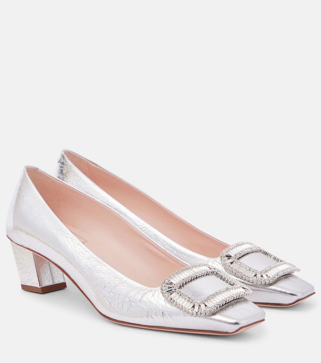 Туфли Belle Vivier 45 с декором Roger Vivier, Argento
