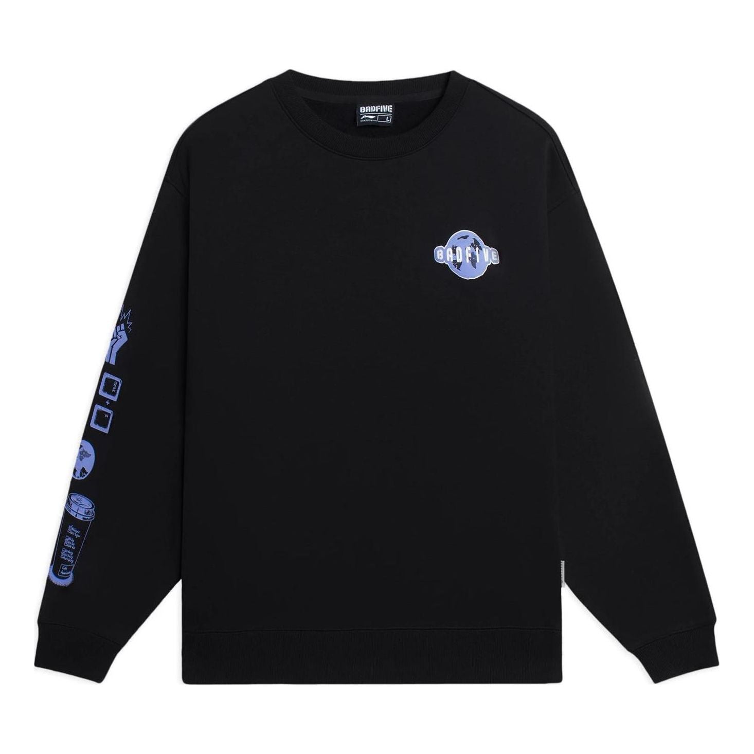 

Спортивная толстовка Li-Ning BadFive Graphic Sweatshirt 'Black' AWDSC01-3, черный