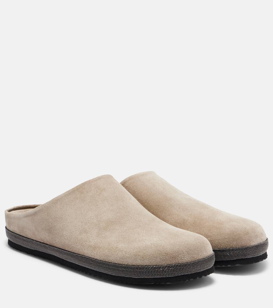 Мокасины из замши monili Brunello Cucinelli, Ice