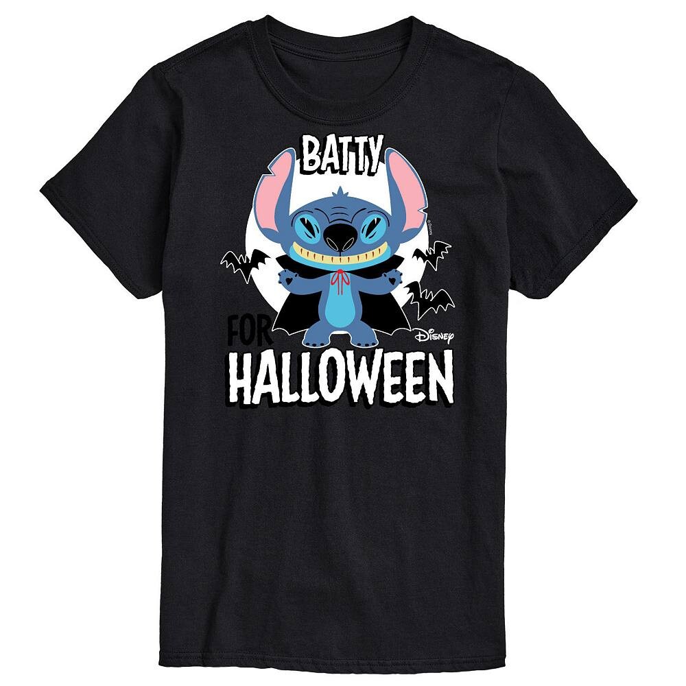 

Мужская футболка Batty для Хэллоуина Disney's Lilo & Stitch Licensed Character, черный
